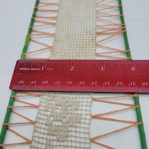 RARE Antique French Lace Loom Handmade Crochet Floral Design Vintage Paris VTG - Picture 8 of 10